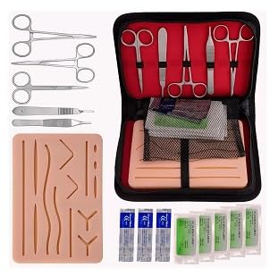 21 Pc Advanced Suture Skill Development Kit for Medical Students -High-End Suture Pads