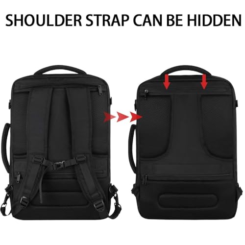 Vancropak Carry On Backpack, 40L Expandable Extra Large Travel Backpack, Flight Approved Water Resistant Luggage Suitcase ...