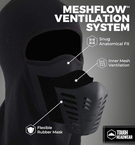 Tough Headwear Balaclava Ski Mask - Warmth & Winter Balaclava - Helmet Liner & Motorcycle Gear - Comfort & Skiing Accessories