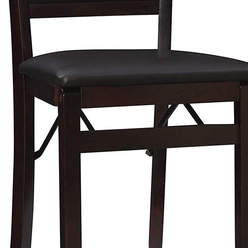 Linon Home Decor Keira Pad Back Folding Counter Stool, 24-Inch