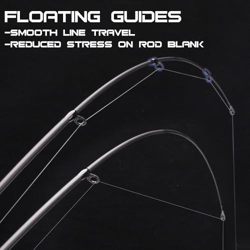 RIFT Venture Telescopic Fishing Rods, Rubber Grips, Fuji Guides, Carbon Fiber Rod, Durable Solid Carbon Tip, Floating Guid...