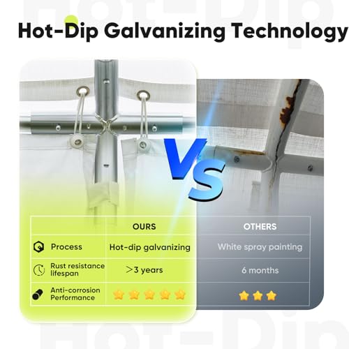 Quictent 20x50ft Heavy Duty Party Tent Outdoor Canopy Tent Carport Wedding Event Shelter BBQ Wedding Tents for Parties wit...