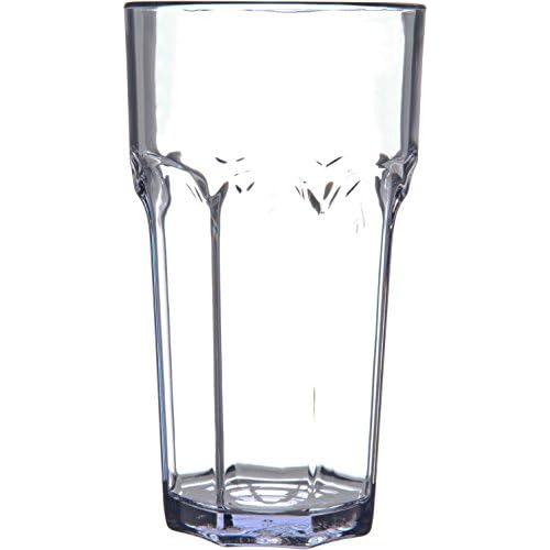 Carlisle FoodService Products Louis Tall Tumbler for Restaurants, Catering, Kitchens, Plastic, 32 Ounces, Clear, (Pack of 24)