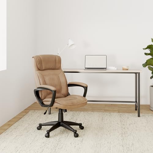 Serta® Hannah Executive Home Office Desk Chair, Ergonomic Mid-Back with Lumbar Support, Firm Seat Cushion, Layered Body Pi...