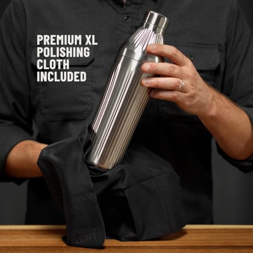 Elevated Craft Diamond Edition Hybrid Cocktail Shaker Set - Premium Vacuum Insulated Stainless Steel, 28 oz, Includes Buil...