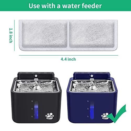 Kastty 8 Pack Replacement Filters and Pump Filters for Battery Operated Cat Water Fountain, Made of Activated Carbon and P...