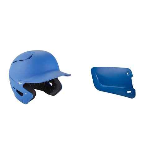 Bundle of Mizuno B6 Youth Baseball Batting Helmet, Royal, Youth One Size + Mizuno Batters Face Protector, Royal, Right Hand Batter
