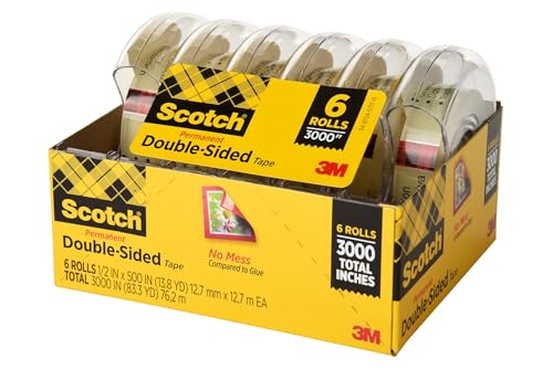 Scotch Permanent Double Sided Tape, Card Making and Holiday Scrapbooking Supplies, Alternative to Gift Wrap Tape for Wrapp...