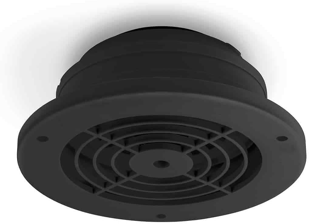 Black for SEVBLKX 4", 5", 6" Soffit Exhaust Vent for Bathroom and for Kitchen Fan