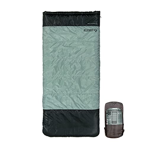 Klymit Wild Aspen Lightweight Rectangle Sleeping Bag, 20°F Sleeping Bag for Camping, Hiking, and Backpacking in Cold Weath...