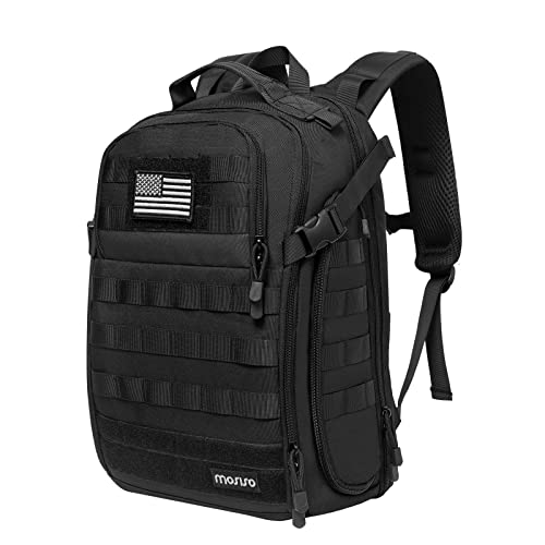 MOSISO Tactical Backpack, 2-Layer Military Daypack 3 Day Assault Pack Rucksack Outdoor Hiking Hunting Camping Training Tra...