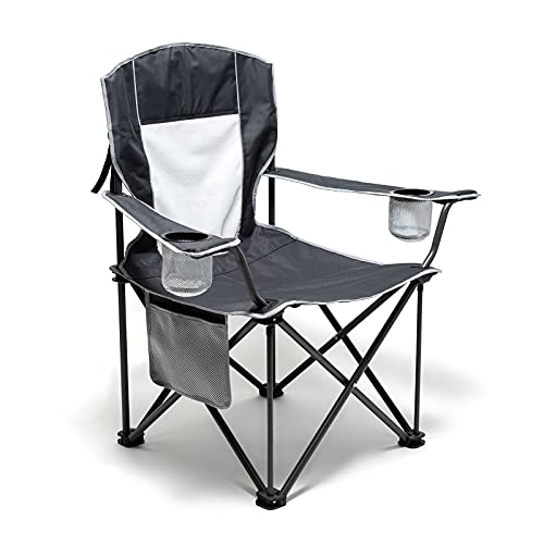 SUNNYFEEL UNNYFEEL Oversized Folding Camping Chair 500 LBS Heavy Duty Lawn Chairs with Portable Folding with Armrest, Cup ...