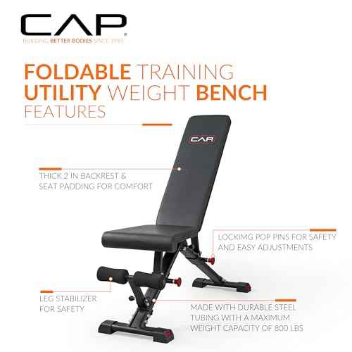 CAP Barbell Multi-Purpose Adjustable Utility Strength Training Weight Bench | Multiple Options