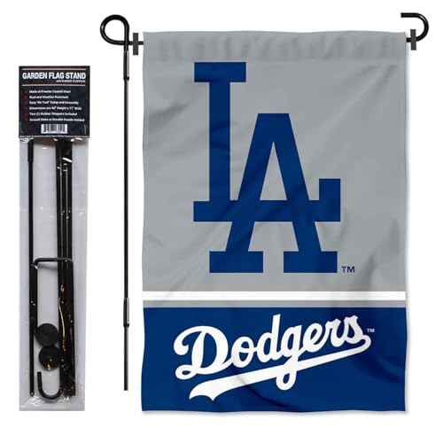Los Angeles Dodgers Garden Flag with Stand Holder