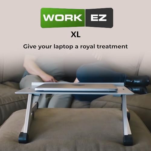 Uncaged Ergonomics WorkEZ Adjustable Laptop Stand for Desk, Laptop Stand Adjustable Height, Foldable Aluminum Cooling Comp...