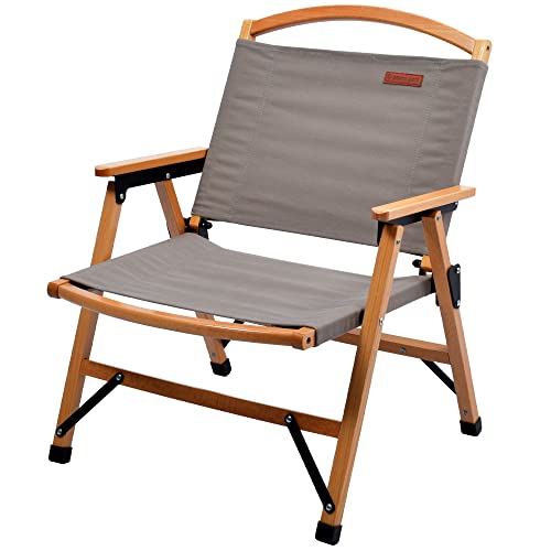 ピースパーク(Peace Park) Camping Chair, Wood Chair, Outdoor Chair, Low Chair, Foldable, Storage Bag Included