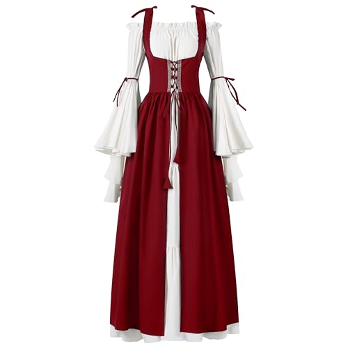 Spooktacular Creations Halloween Renaissance Costume Women, Renaissance Corset Dress, Plus Size Medieval Chemise for Cosplay