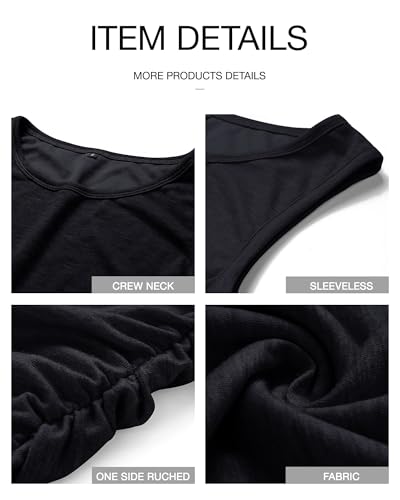 BTFBM Women Summer Dresses 2026 Sleeveless Tank Crew Neck Ruched Bodycon Party Club Beach Mini Casual Spring Dress