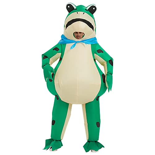 JASHKE Inflatable Frog Costume for Adults - Blow up Halloween Costume