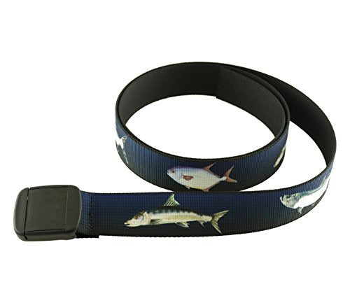 Thomas Bates Fish Pattern Metal Free Hiker Web Belts