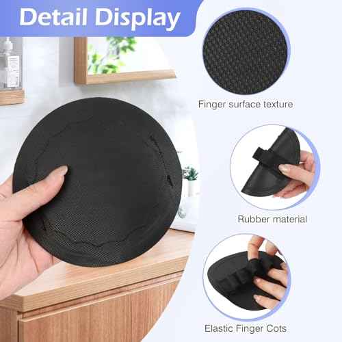 4 Pcs Round Exfoliating Glove, Skin Cleaner Silicone Exfoliator Polishing Mitt Body Scrubber Dead Skin Buffing Treatment for Shower Spa