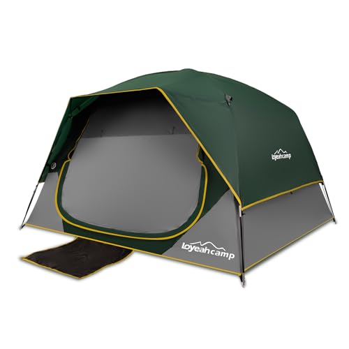 LOYEAHCAMP Tents 4 Person Camping Tent, Easy Setup Waterproof Family Tents for Camping, Portable Dome Tent for Outdoor Cam...