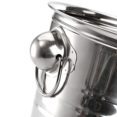ZENFUN 2 Pack 3 Quart Ice Bucket with Handles, Beverage Tub with Handles, Galvanized Metal Ice Bucket, Drink and Wine Chil...