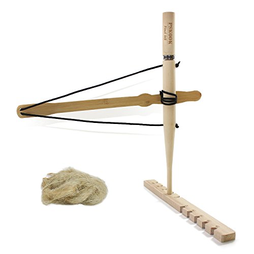 PSKOOK Bow Drill Kit Fire Starter, Primitive Wood, Survival Practice Friction Fire Tool for Scout Outdoor Activity Teachin...