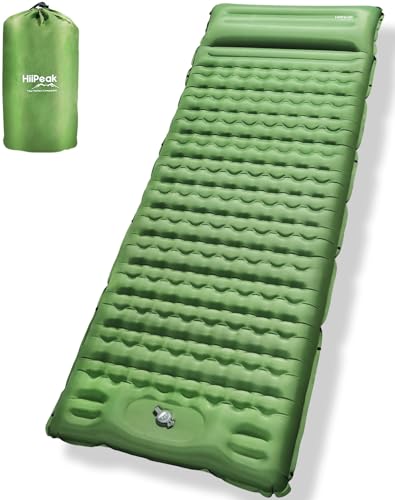HiiPeak Sleeping Pad for Camping- Ultralight Inflatable Sleeping Mat with Built-in Foot Pump, Upgraded Durable Compact Cam...