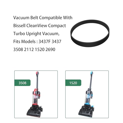 Ymimi Replacement Belt Compatible with Bissell 3437F 3437 3508 CleanView Compact Turbo Upright Vacuum (Pack of 2)
