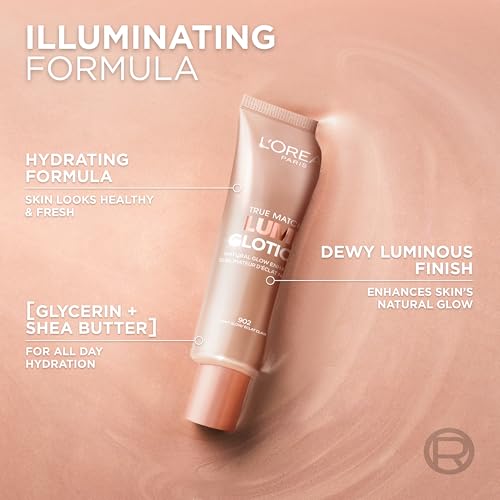 L'Oreal Paris Makeup True Match Lumi Glotion, Natural Glow Enhancer, Illuminator Highlighter, Bronzing Drops For a Sun-Kis...