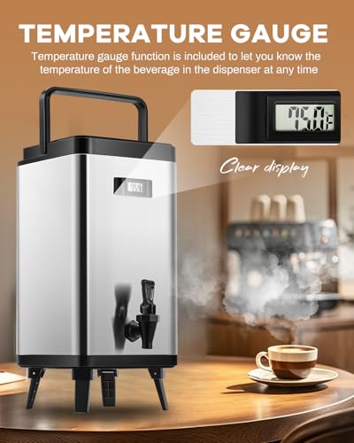 Moonshan Insulated Beverage Dispenser Keep Hot & Cold Urn 12 L/3.2 Gallon Drink Dispenser with Spigot for Tea Coffee Juice...