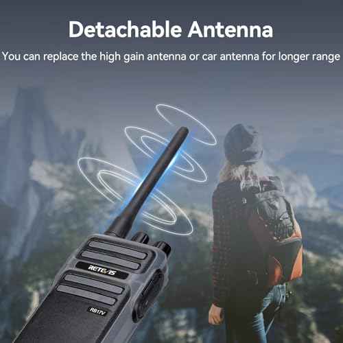 Retevis RB17V MURS Handheld Radio, Hunting Walkie Talkies Long Range, with 4400mAh Rechargeable Battery, License Free, MURS Radio for Camping Hiking Skiing (2 Pack) (with Original Antenna)