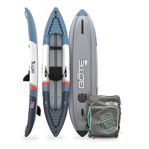 BOTE Vali Aero Inflatable Ultralight Kayak Packable Multiple Sizes for Single or Tandem Adults Kids Family Friendly Blow U...