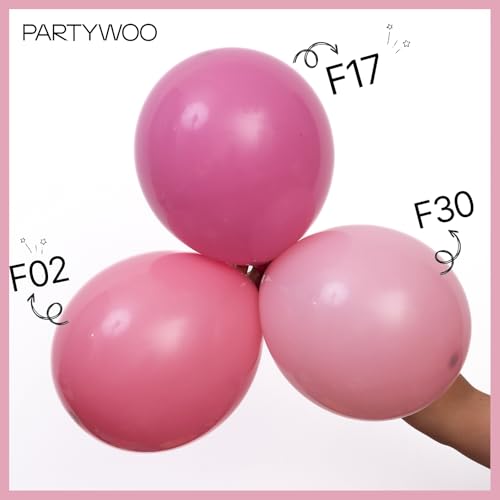 PartyWoo Mauve Balloons 100pcs Different Sizes of 18 12 10 5 Inch Dusty Pink Rose Boho Netural Balloon Arch Kit Garland fo...