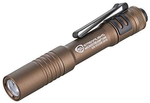 Streamlight 66608 MicroStream 250-Lumen EDC Ultra-Compact Flashlight with USB Rechargeable Battery, Clear Retail Packagin...