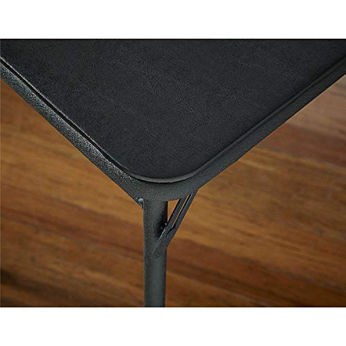 Cosco Square Folding Table 34" Black Steel, Steel Frame, Vinyl
