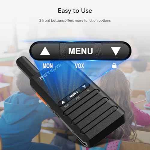 Retevis B3B Walkie Talkies Rechargeable, 1620mAh, Lightweight 2 Way Radio Long Range, Type C, Ultra Thin, VOX, Handheld Two Way Radios for Retail, Hotel, Church (10 Pack)