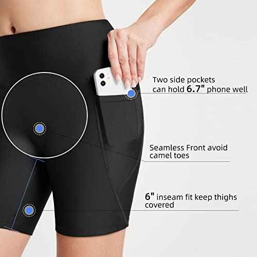 baleaf Women's 3"/5"/6"/8" High Waisted Swim Shorts Tummy Control Swimsuits Bottoms Modest Board Shorts UPF 50+