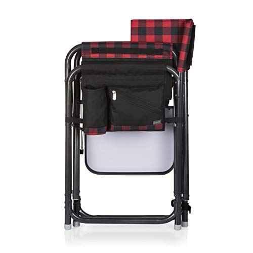Picnic TIME Outdoor Directors Chair with Side Table, Beach Chair for Adults, Camping Chair with Table