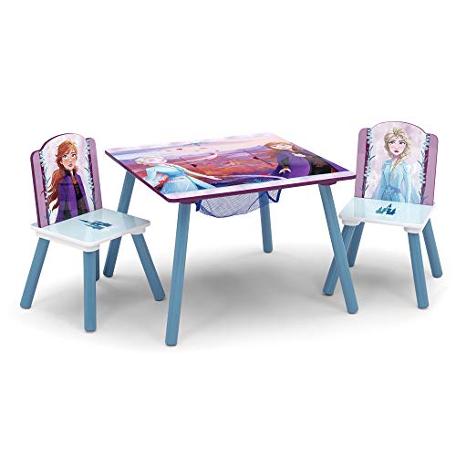 Delta Children Kids Table and Chair Set With Storage (2 Chairs Included) - Ideal for Arts & Crafts, Snack Time, Homeschool...