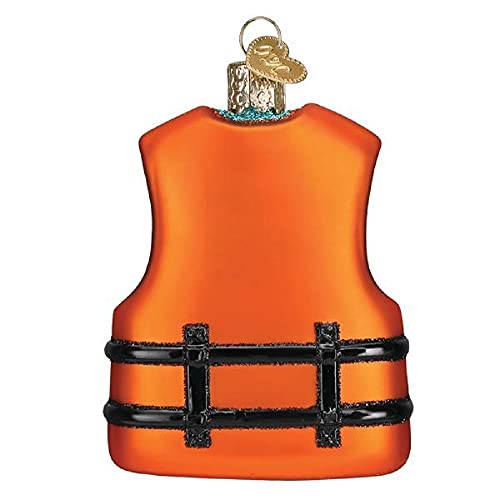 Old World Christmas Ornaments Life Jacket Glass Blown Ornaments for Christmas Tree