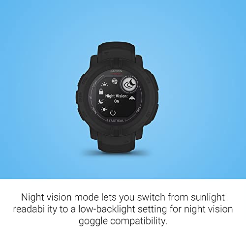 Garmin Instinct 2 Solar, Tactical-Edition, Rugged Outdoor Watch with GPS, with Solar Charging Capabilities, Built for All ...