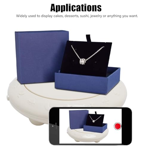 Motorized Rotating Display Stand,Automatic Cake Spinning Display Stand with Music 360 Degree Multipurpose Spinning Display...