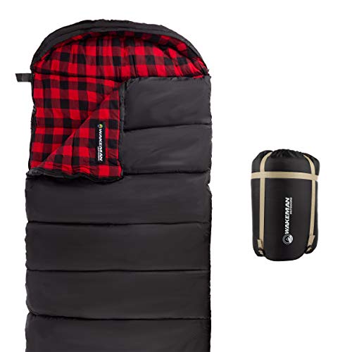 Sleeping Bag - Lightweight Envelope-Style 32F Rated Outdoor Sleeping Bag with Hood and Carry Case for Backpacking, Camping...