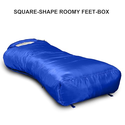 Azitrek 0 Degree Camping Sleeping Bags Mummy for Adults Youth | XXL Big and Tall 3-4 Season Warm and Cool Winter Cold Weat...