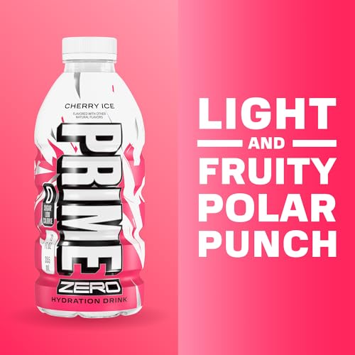 Prime Zero Variety Berry Ice, Cherry Ice, & Orange Ice Sugar Free Sports Drinks, Electrolyte Enhanced to Replenish Fluids,...