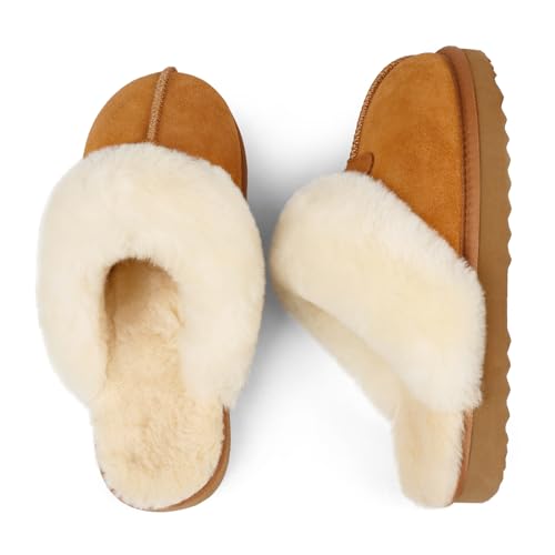 JOY IN LOVE Fuzzy Slippers for Women Memory Foam Flat Outdoor Indoor Faux Fur Cozy Slippers