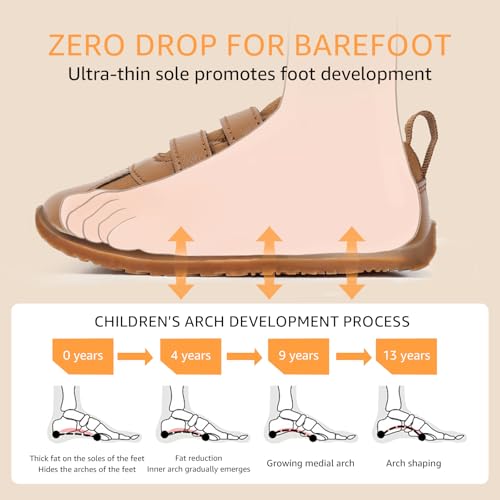 STQ KIDS Toddler Wide Toe Box Shoes:Boys Barefoot Shoes Kids Walking Shoes Boy Sneakers Non-Slip Zero Drop Shoes,Toddler F...
