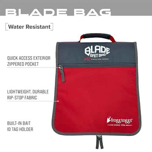 FROGG TOGGS Blade Bait Bag, Fishing Tackle Bag, Tackle Organizer, Lure Tackle Box, Bait Binder